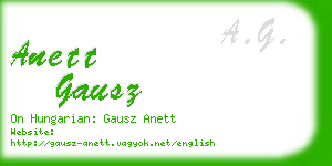 anett gausz business card